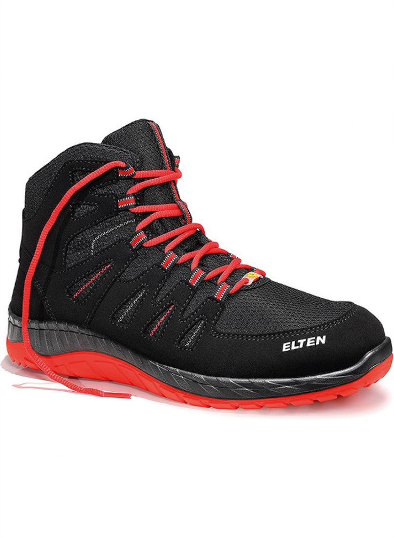 Elten Maddox Black Red Mid werkschoenen S3